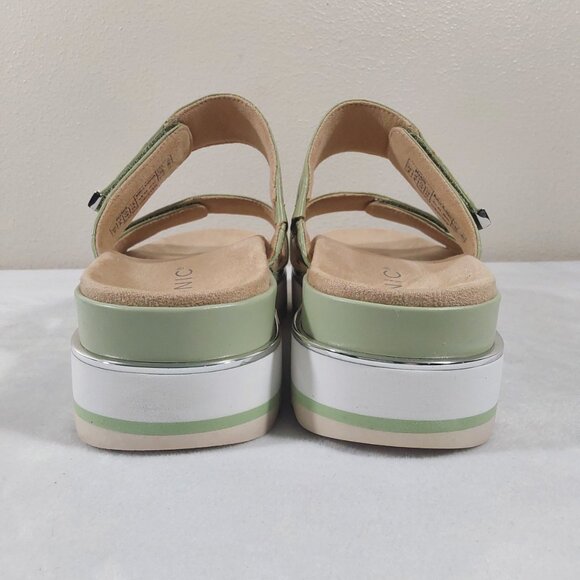 NIB Vionic Brandie Leather Slide Platform Comfort Sandal Celery Green - 39 (8) - Picture 5 of 13